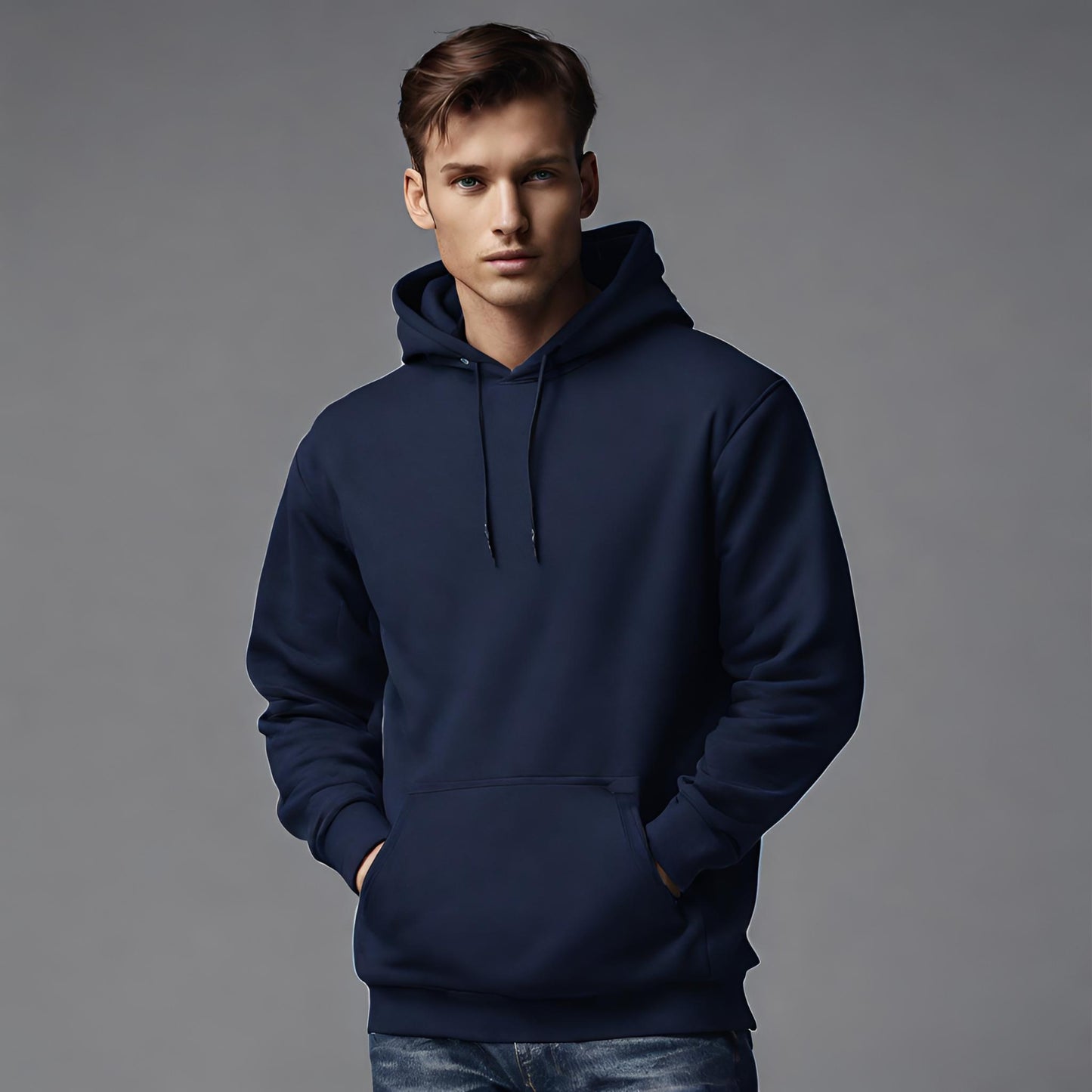 PREMIUM QUALITY PLAIN HOODIE (Deep Blue)