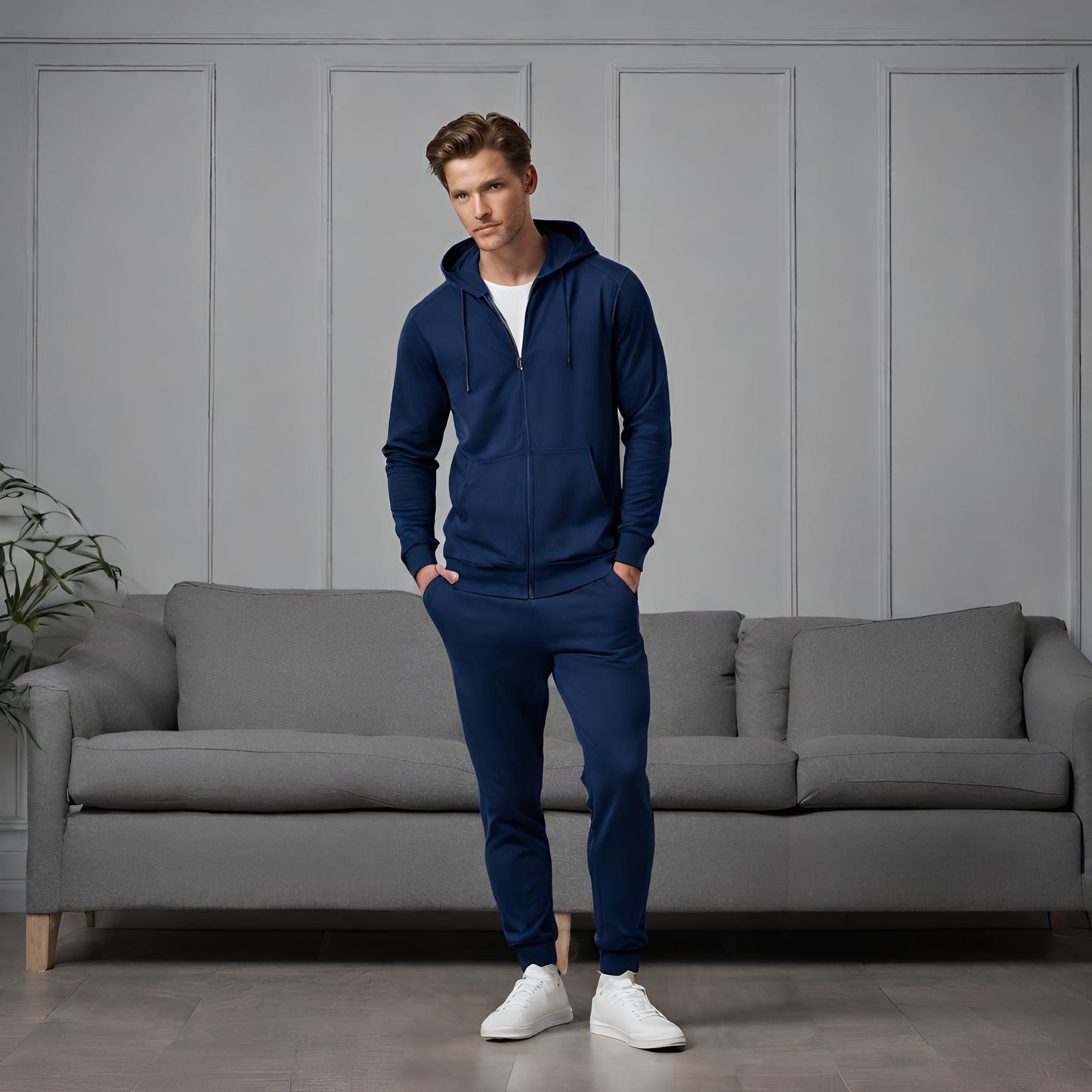 PREMIUM QUALITY PLAIN TRACKSUIT (Deep Blue)