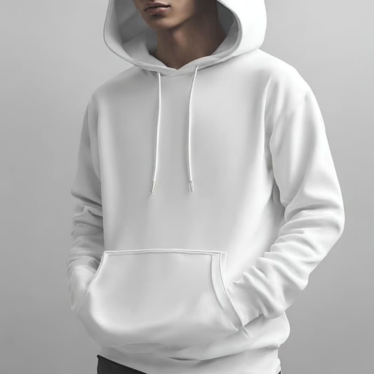 PREMIUM QUALITY PLAIN HOODIE (White)