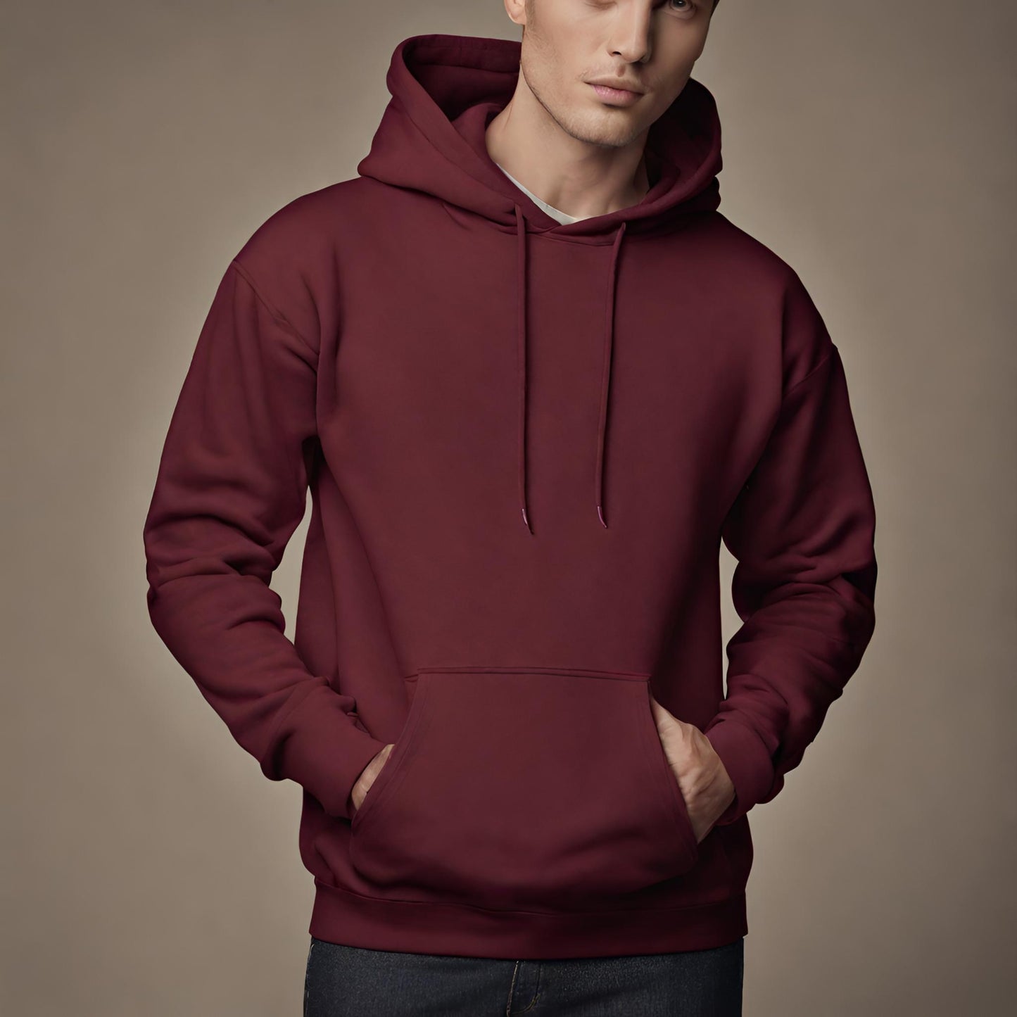 PREMIUM QUALITY PLAIN HOODIE (Burgundy)