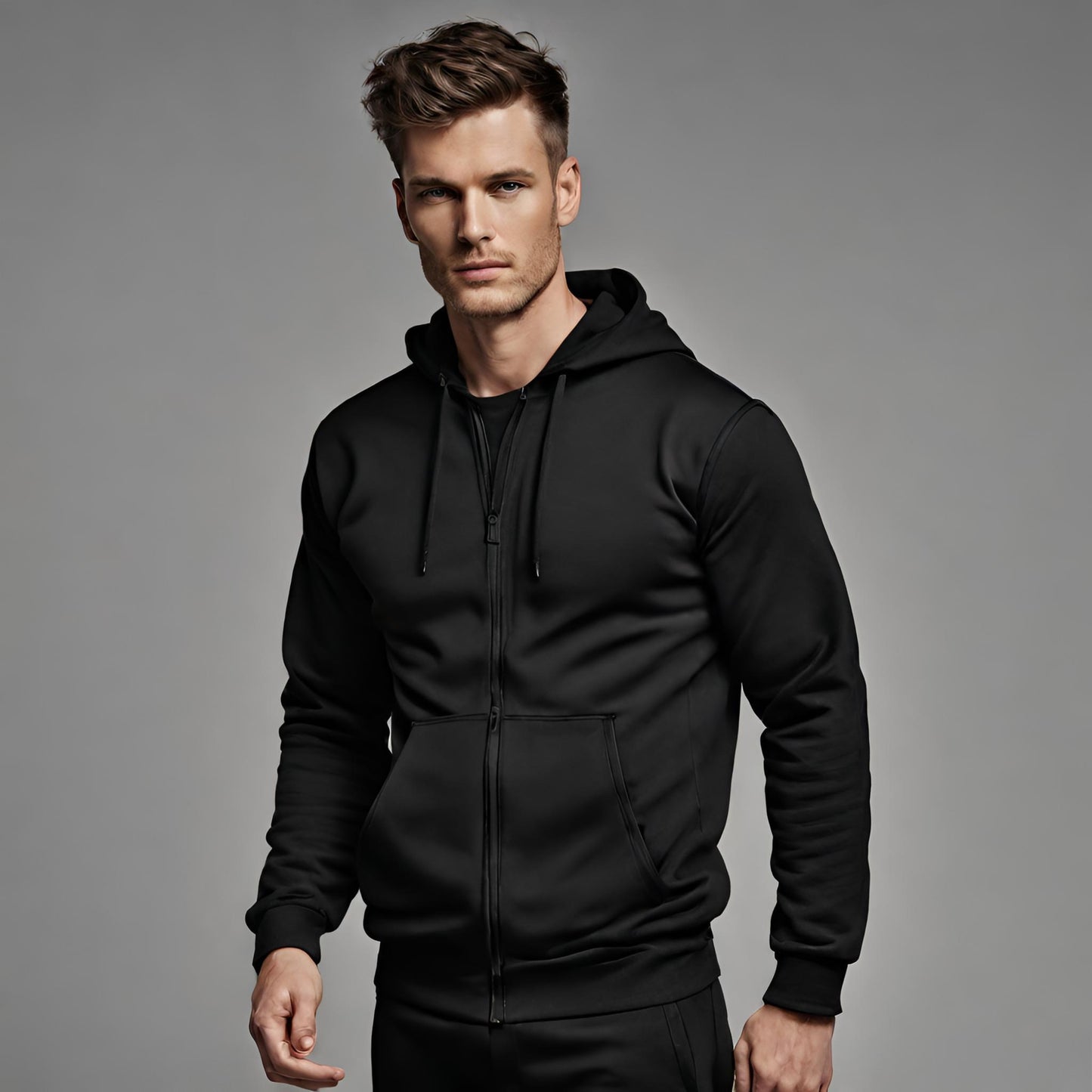 PREMIUM QUALITY PLAIN TRACKSUIT (Black)