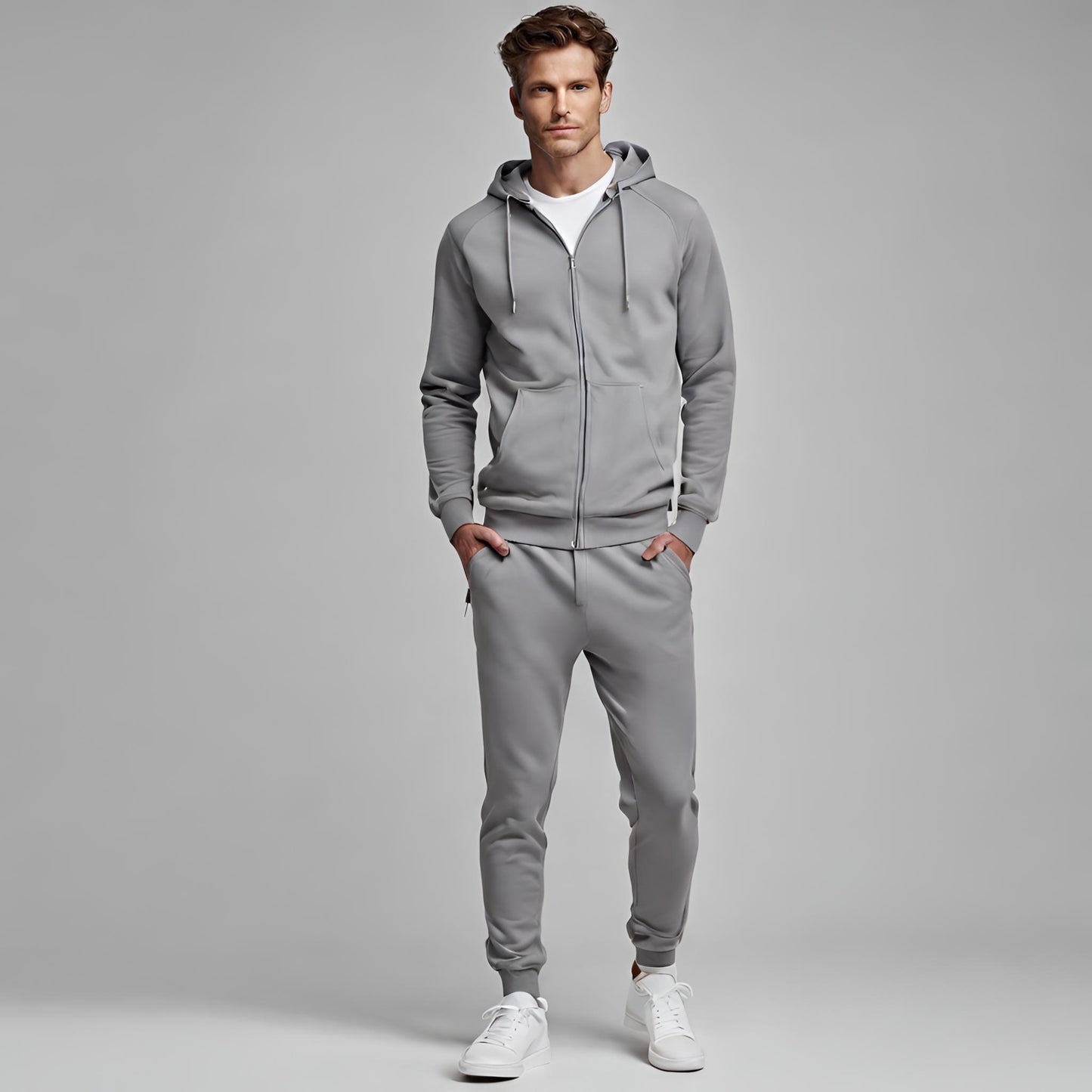 PREMIUM QUALITY PLAIN TRACKSUIT (Grey)