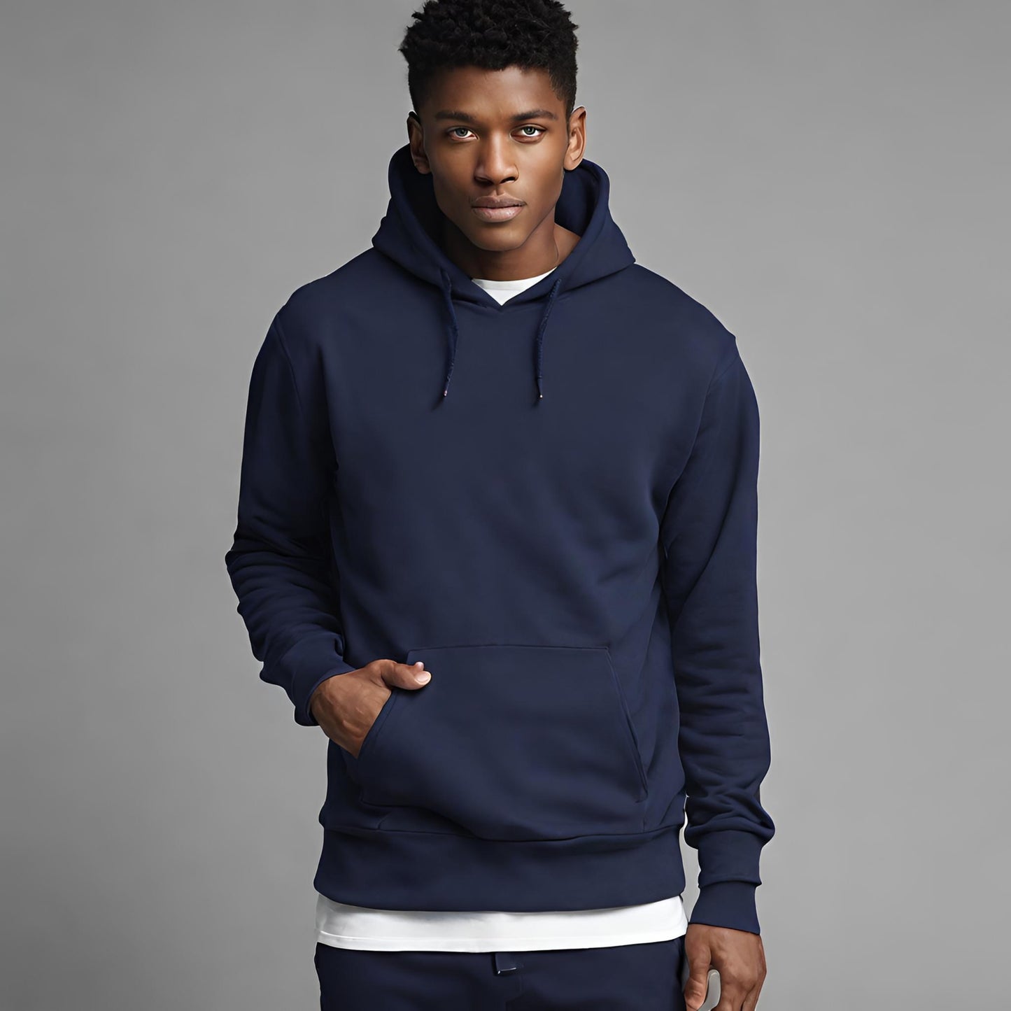 PREMIUM QUALITY PLAIN HOODIE (Deep Blue)