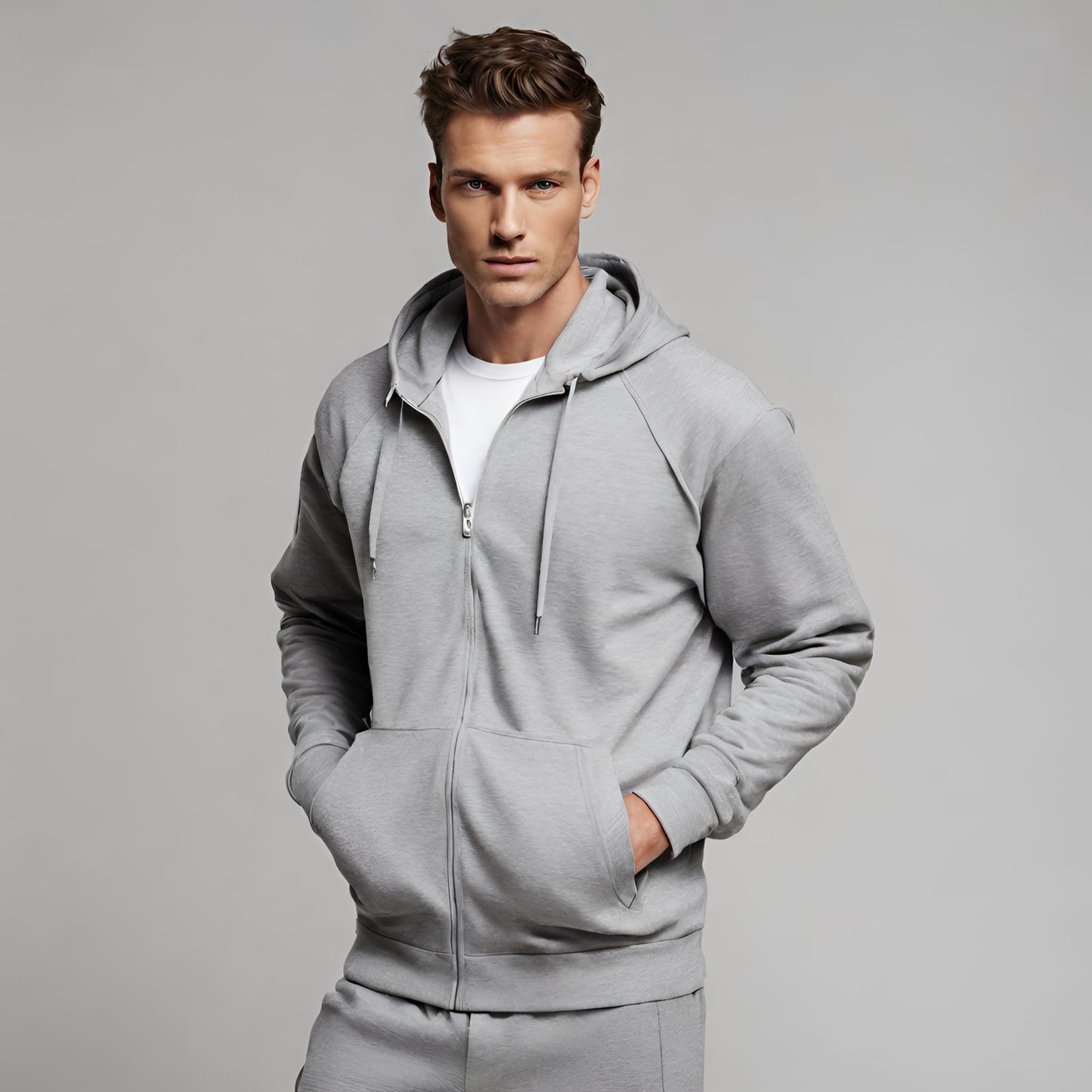 PREMIUM QUALITY PLAIN TRACKSUIT (Grey)