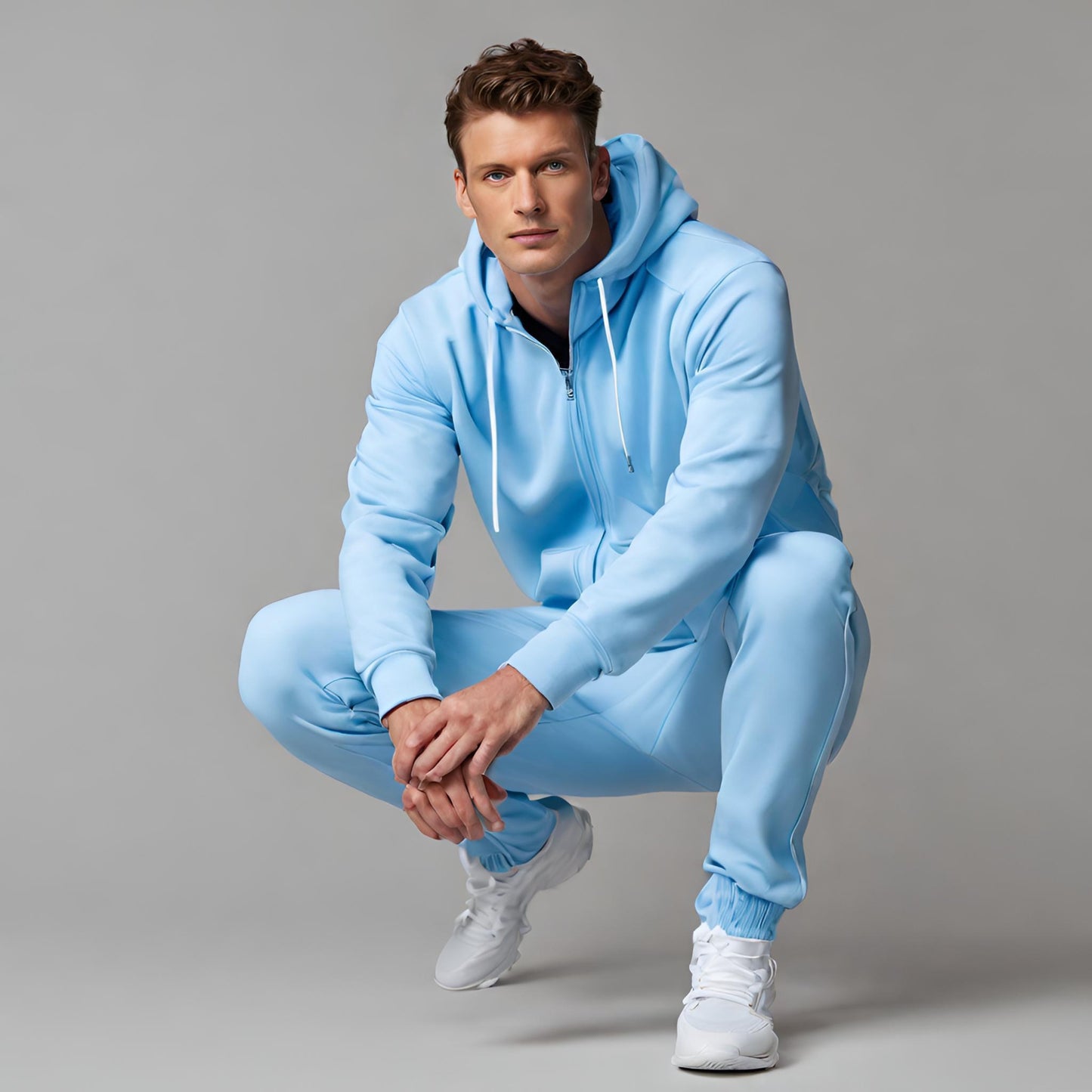 PREMIUM QUALITY PLAIN TRACKSUIT (Light Blue)