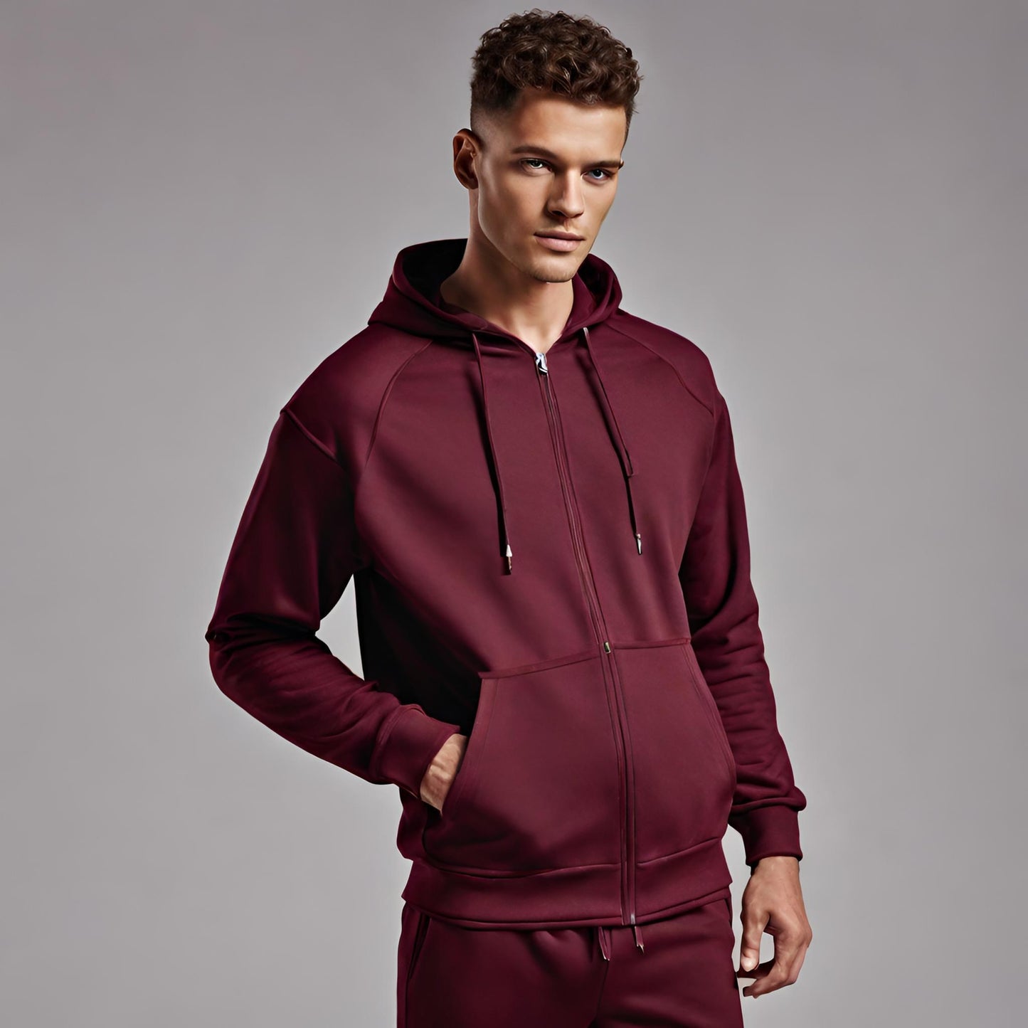 PREMIUM QUALITY PLAIN TRACKSUIT (Burgundy)