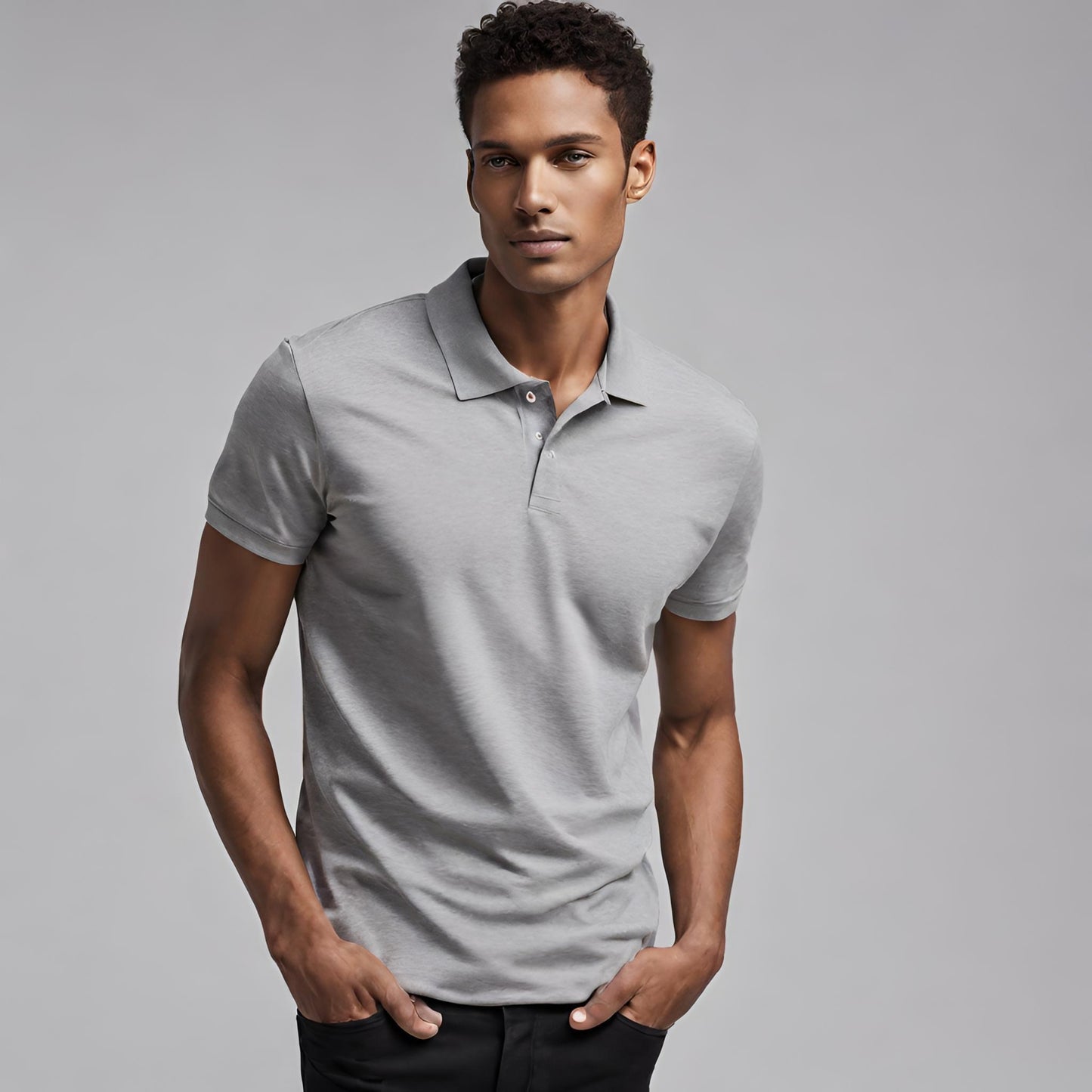 PREMIUM QUALITY PLAIN POLO (Grey)