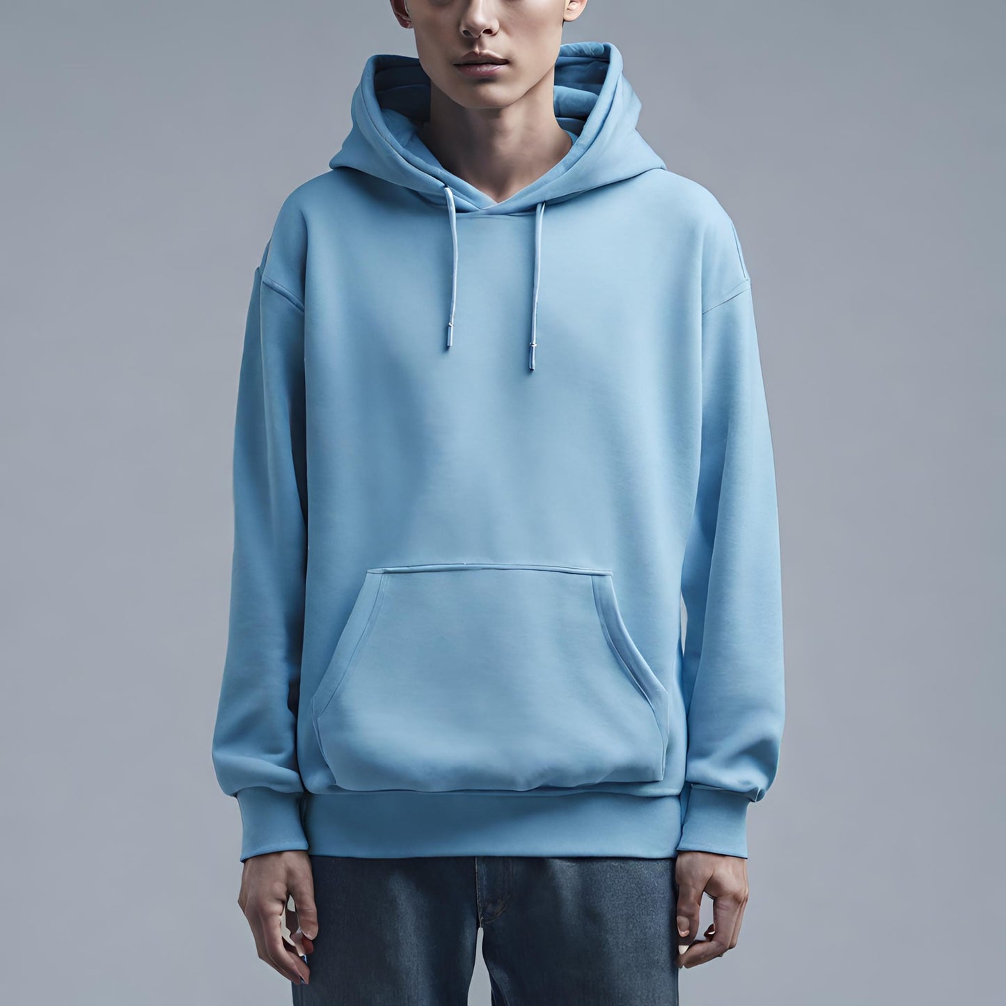 PREMIUM QUALITY PLAIN HOODIE (Light Blue)