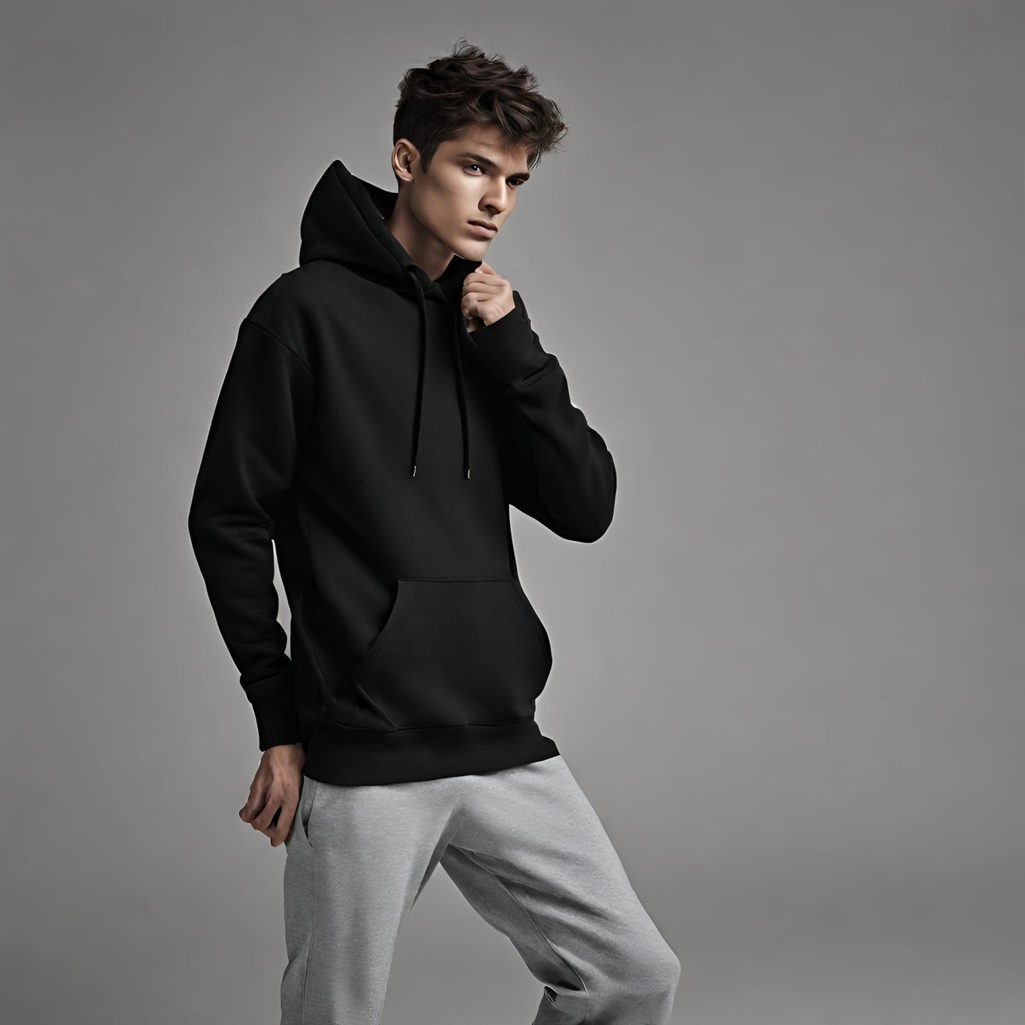 PREMIUM QUALITY PLAIN HOODIE (Black)