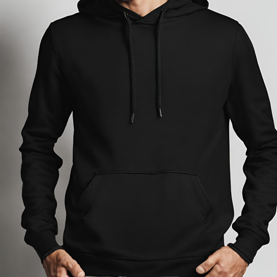 PREMIUM QUALITY PLAIN HOODIE (Black)