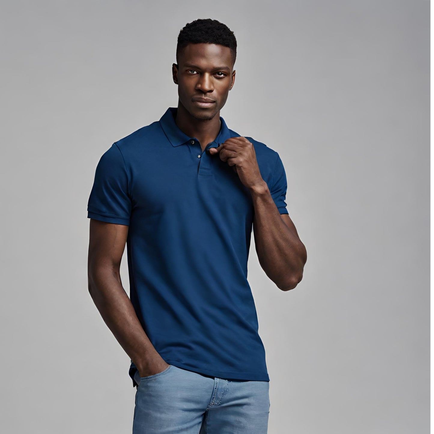 PREMIUM QUALITY PLAIN POLO (Deep Blue)