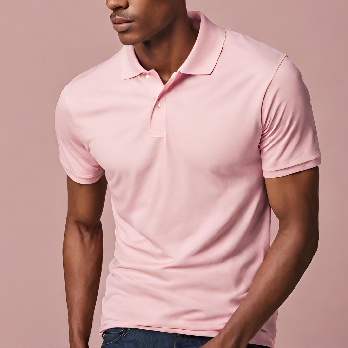 PREMIUM QUALITY PLAIN POLO (Light Pink)