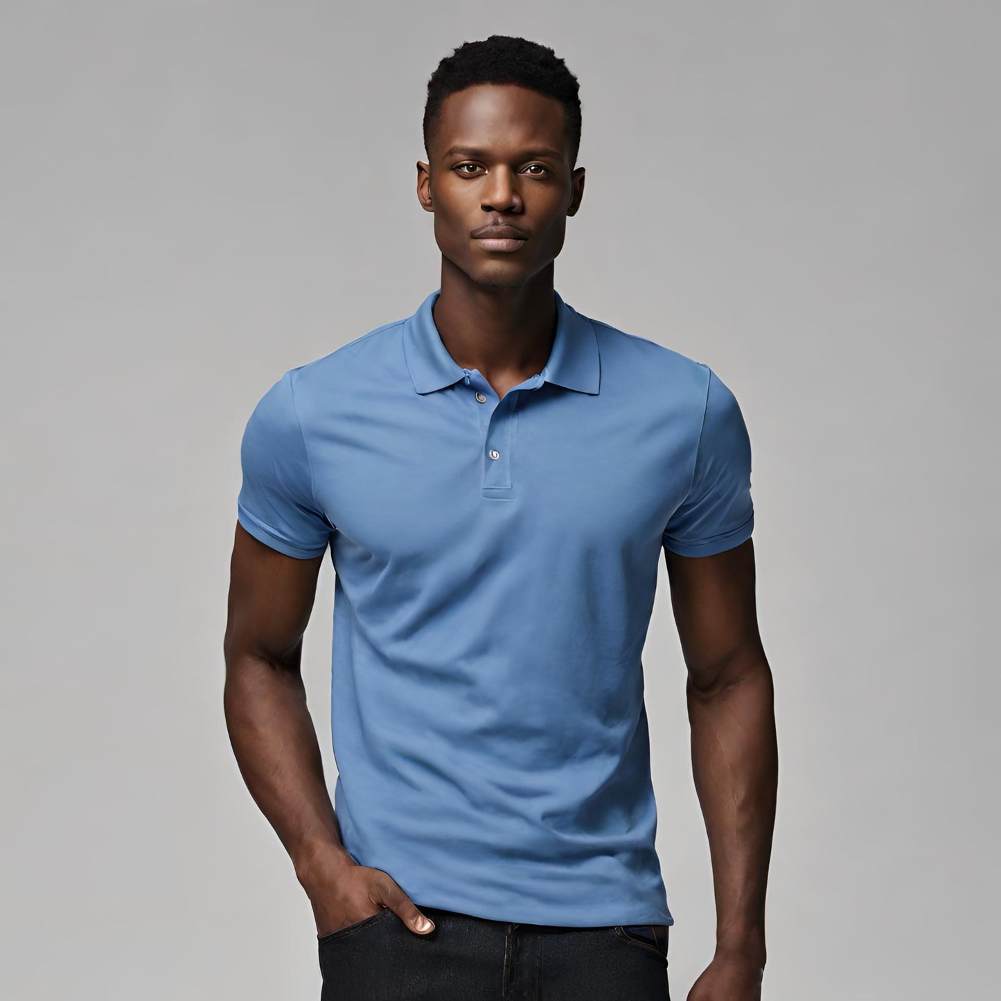 PREMIUM QUALITY PLAIN POLO (Light Blue)