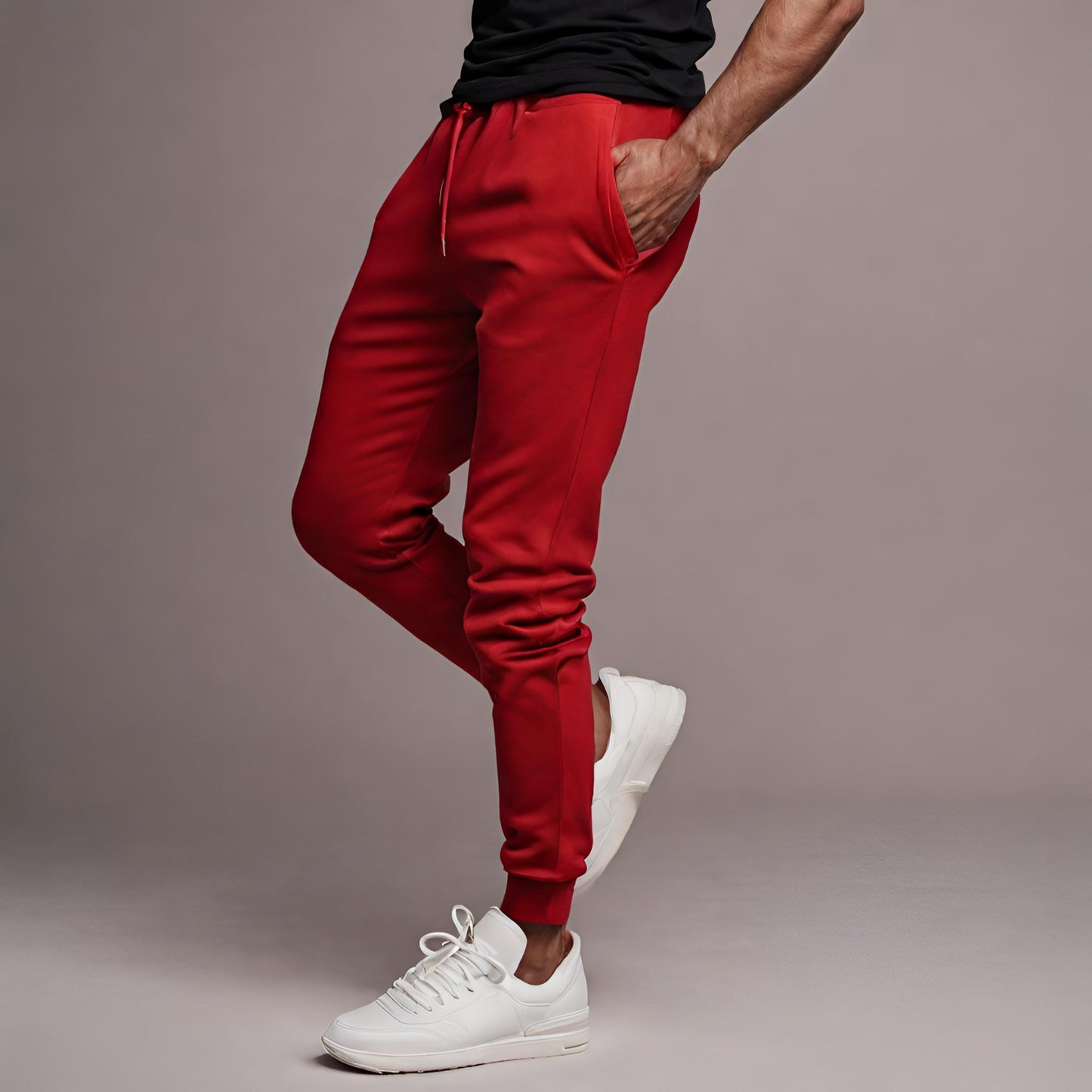 PREMIUM QUALITY PLAIN JOGGER (Red)