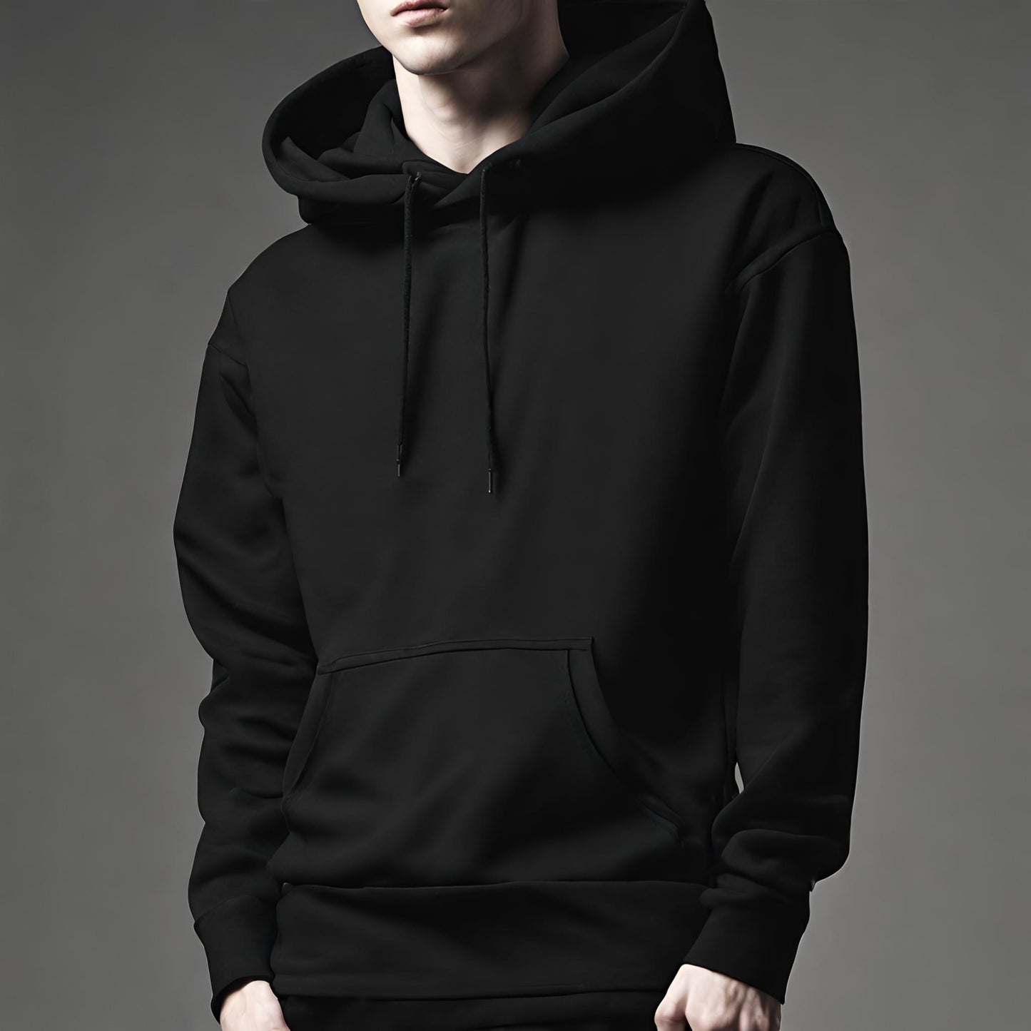 PREMIUM QUALITY PLAIN HOODIE (Black)