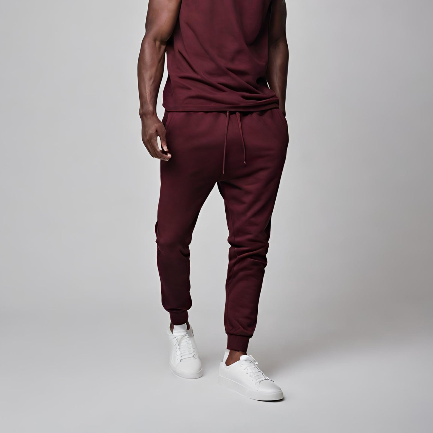 PREMIUM QUALITY PLAIN JOGGER (Burgundy)