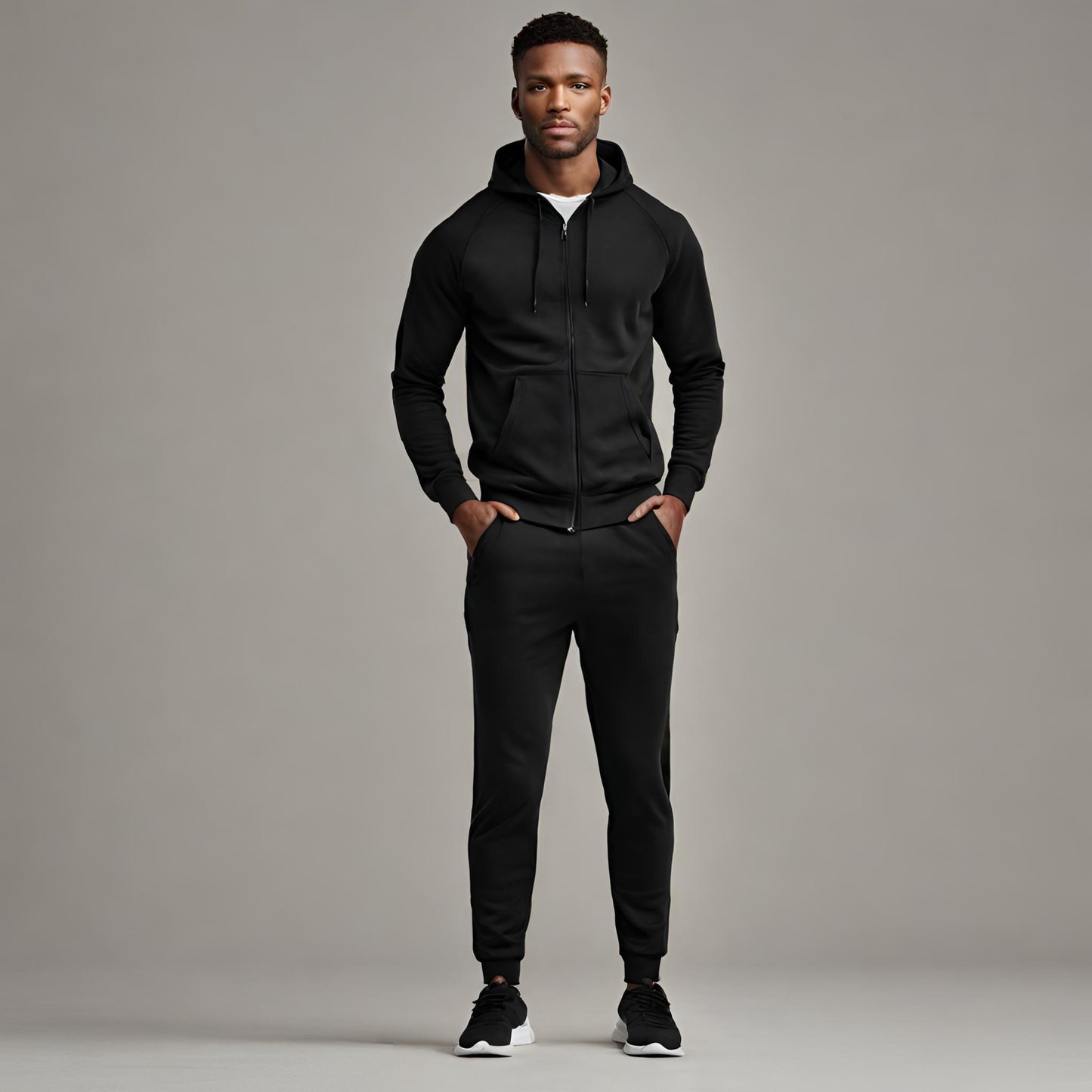 PREMIUM QUALITY PLAIN TRACKSUIT (Black)