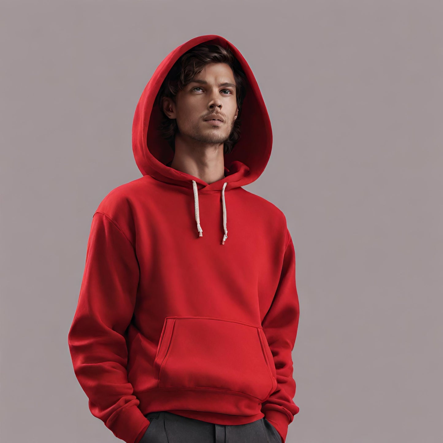 PREMIUM QUALITY PLAIN HOODIE (Red)