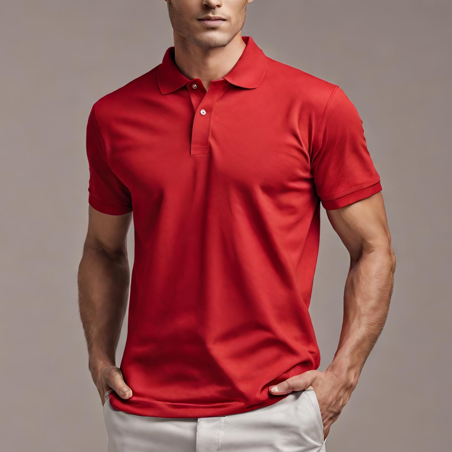 PREMIUM QUALITY PLAIN POLO (Red)