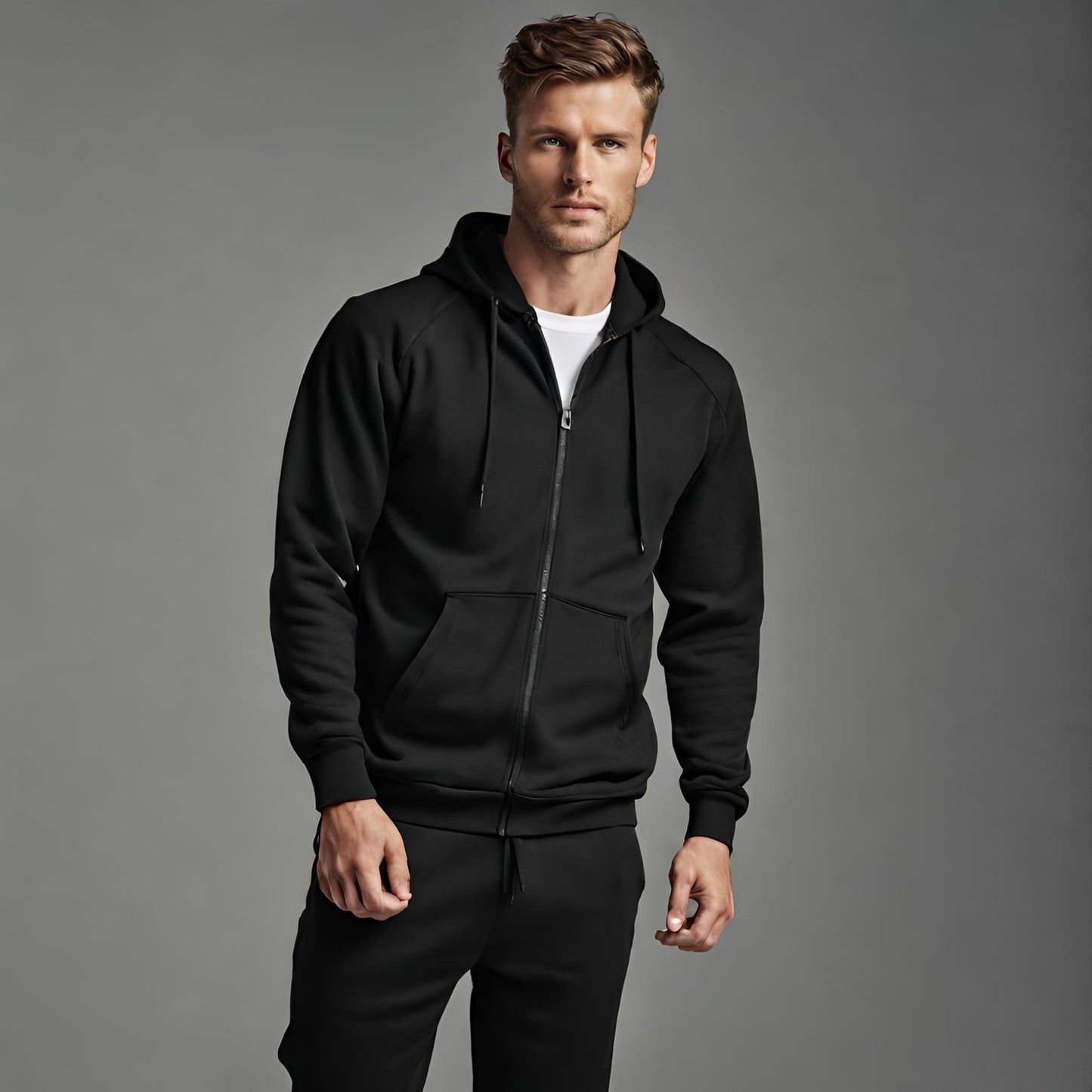 PREMIUM QUALITY PLAIN TRACKSUIT (Black)