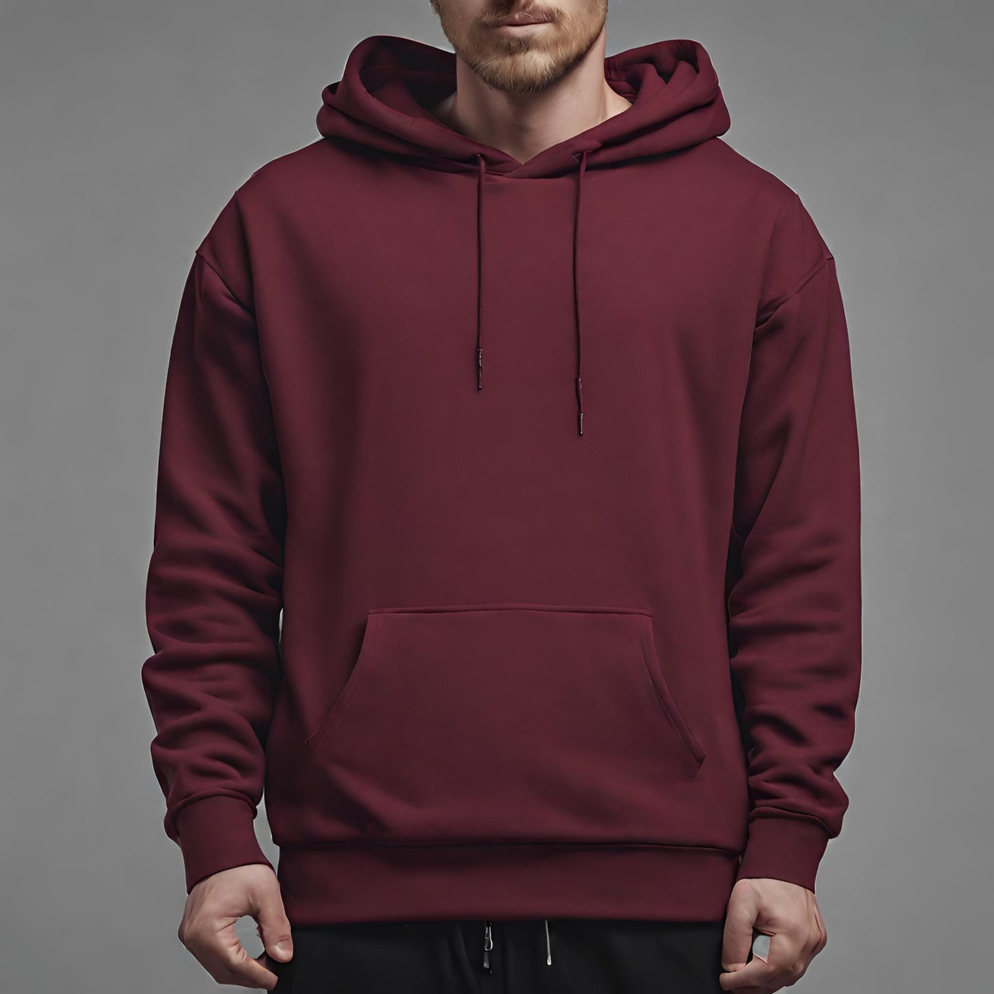 PREMIUM QUALITY PLAIN HOODIE (Burgundy)