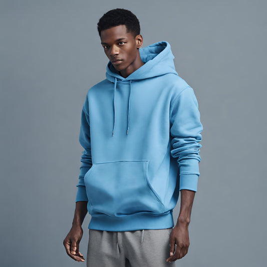 PREMIUM QUALITY PLAIN HOODIE (Light Blue)