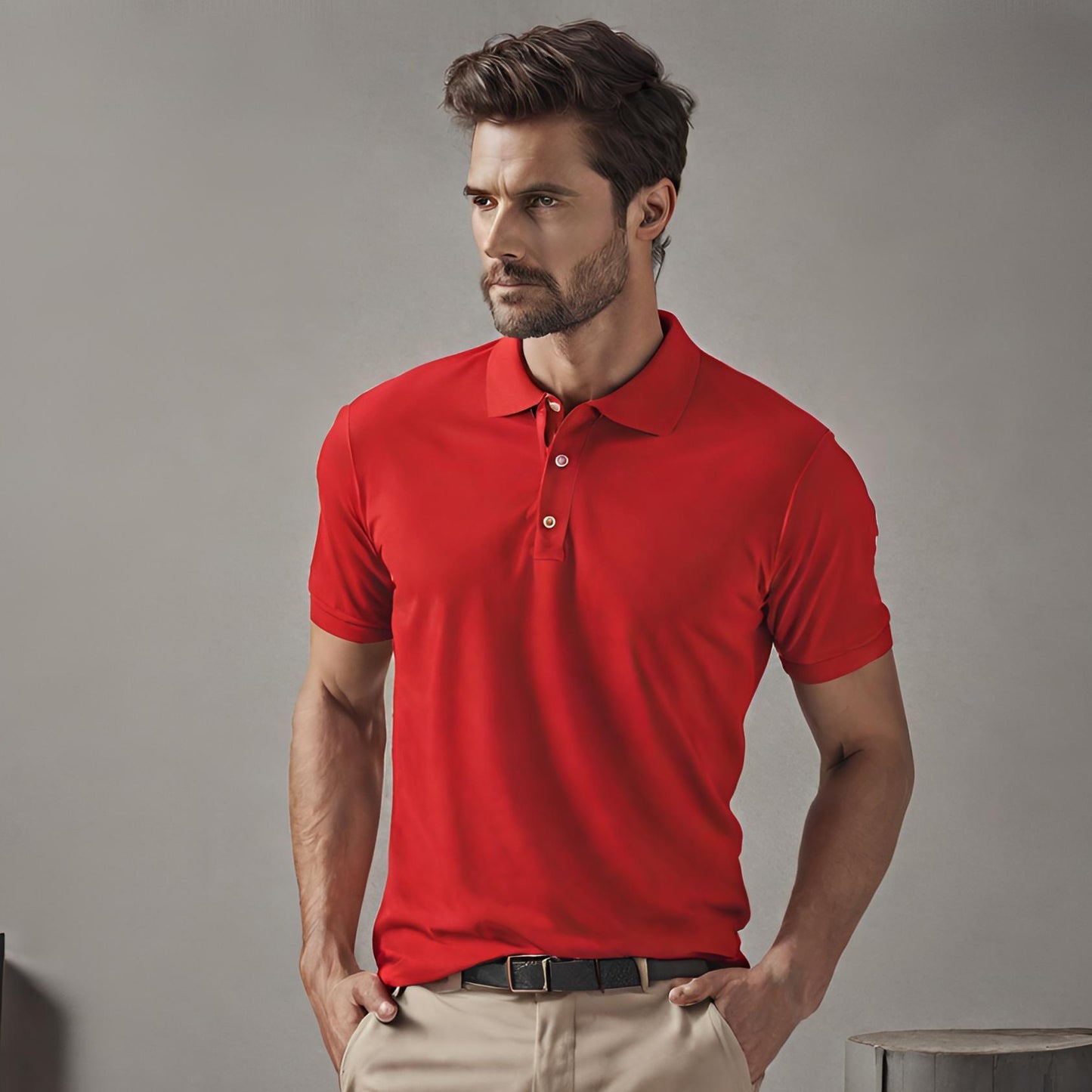 PREMIUM QUALITY PLAIN POLO (Red)