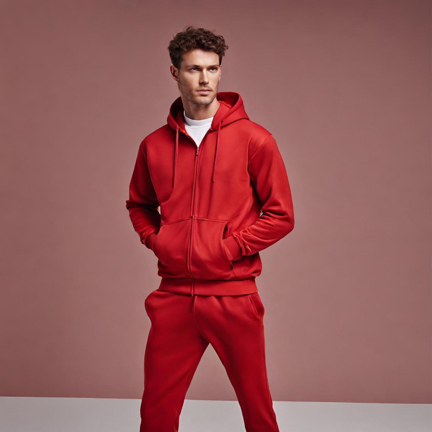 PREMIUM QUALITY PLAIN TRACKSUIT (Red)