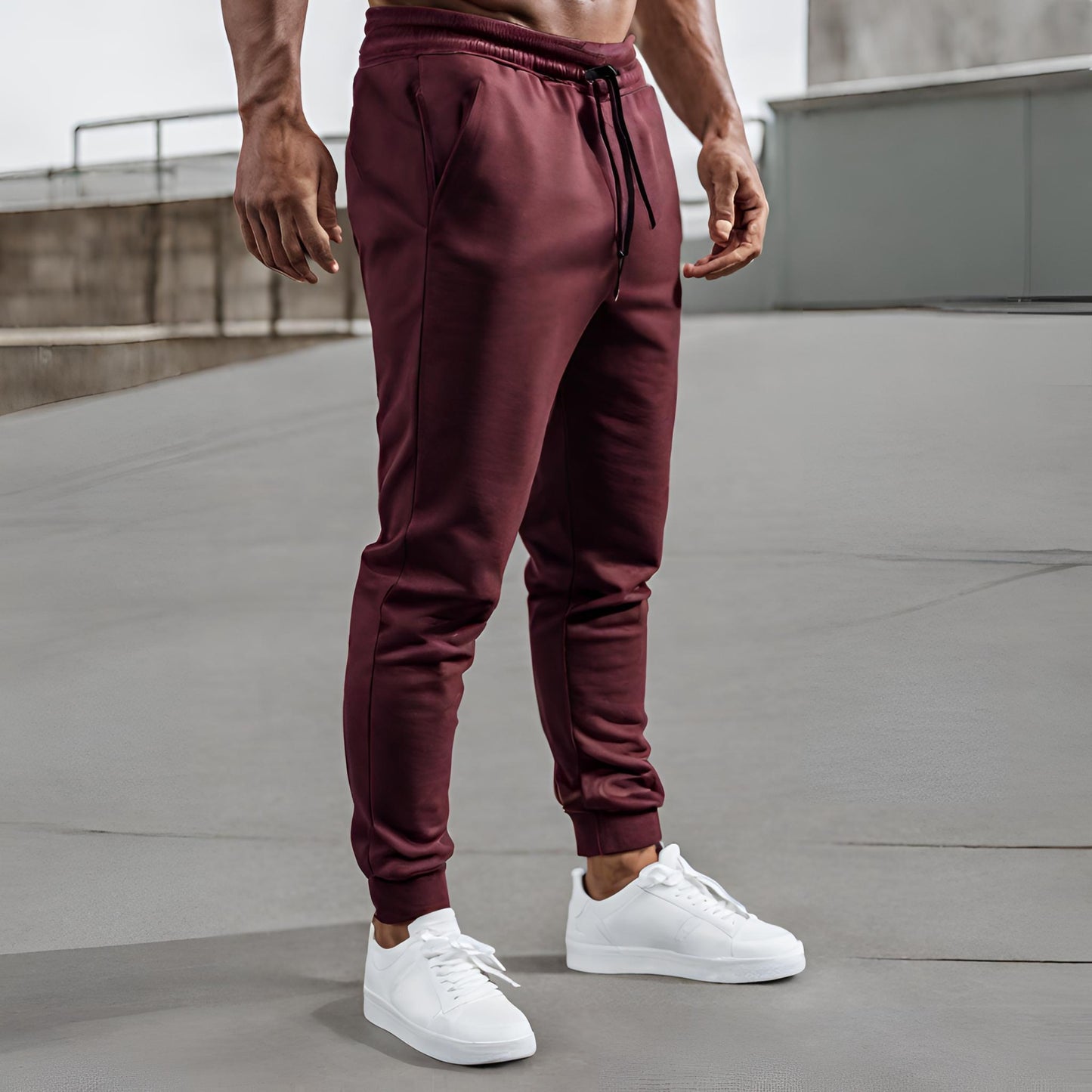 PREMIUM QUALITY PLAIN JOGGER (Burgundy)