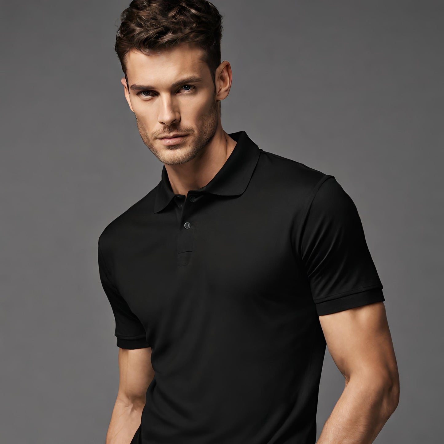 PREMIUM QUALITY PLAIN POLO (Black)