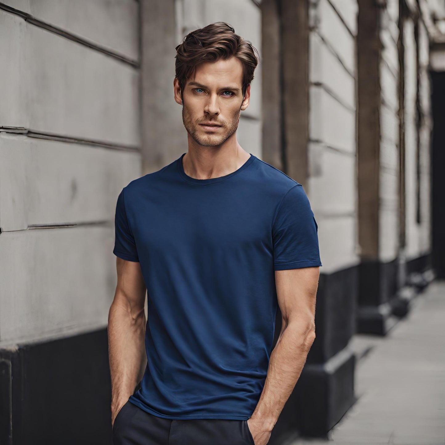 PREMIUM QUALITY PLAIN T-SHIRT (Blue)