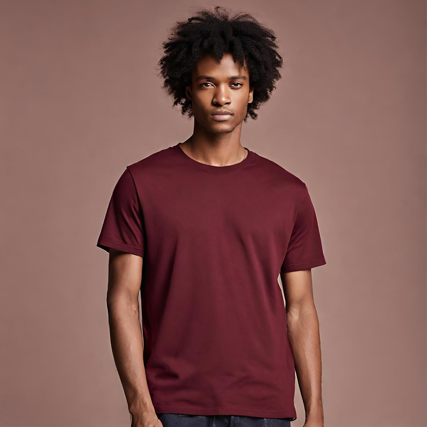 PREMIUM QUALITY PLAIN T-SHIRT (Burgundy)