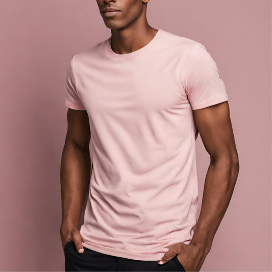 PREMIUM QUALITY PLAIN T-SHIRT (Light Pink)